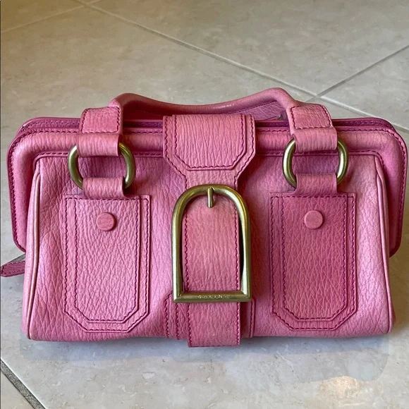 Unique Vintage Celine Pink Leather Satchel - Picture 3 of 16